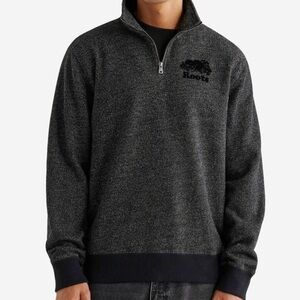 Roots Men's Organic Original Charcoal  Half Zip Stein Size XL